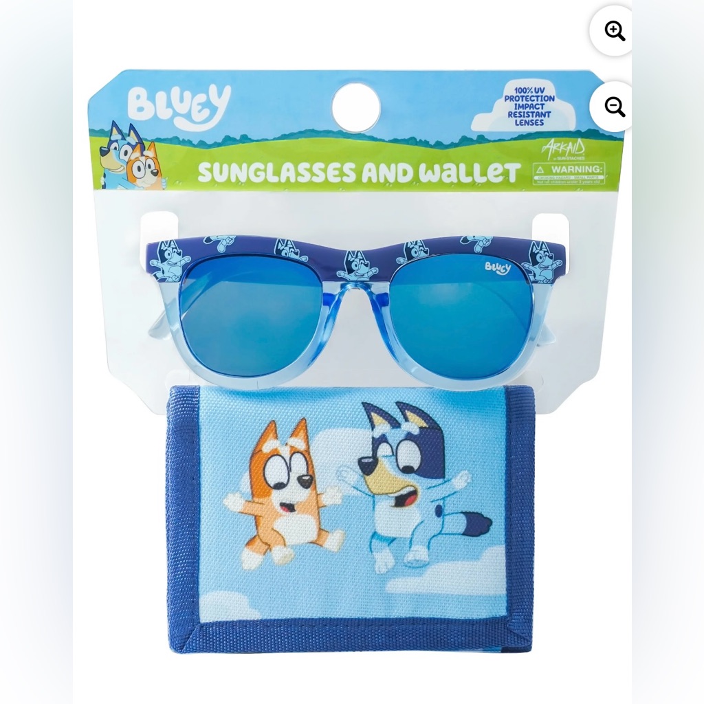 3/$12 Bluey Sunglasses & Wallet Set Kids Uv400 Protection Trifold Wallet Nwt